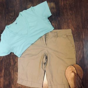 Khaki J. Crew Bermuda shorts